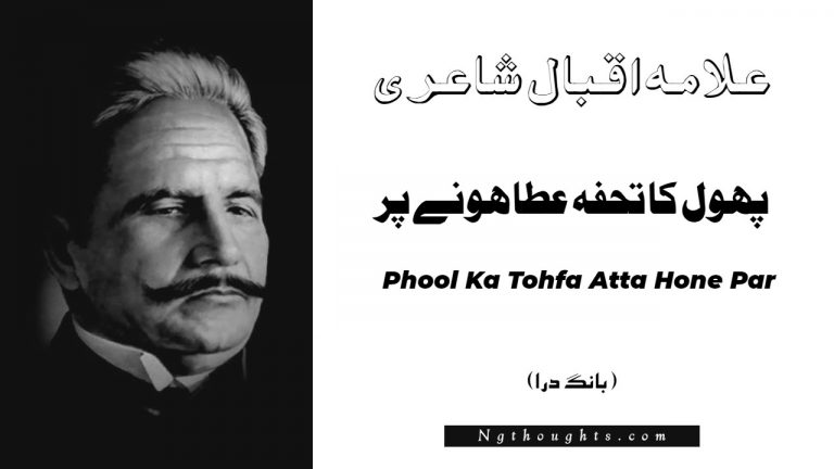 Phool Ka Tohfa Atta Hone Par- Bang-e-Dara | Allama Iqbal Poetry | پھول کا تحفہ عطا ہونے پر