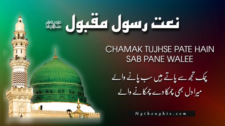 Chamak Tujhse Pate Hain Sab Pane Wale – [Naat Lyrics in Urdu]