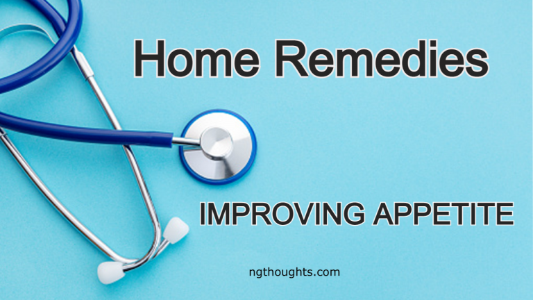 Home Remedies For Improving Appetite