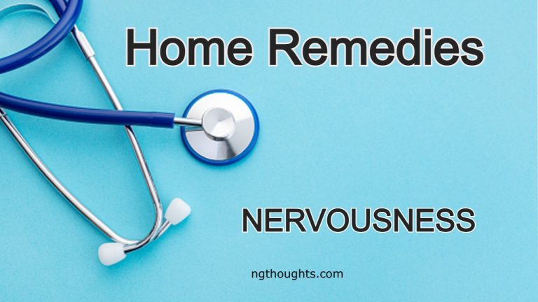 Home Remedies For Nervousness