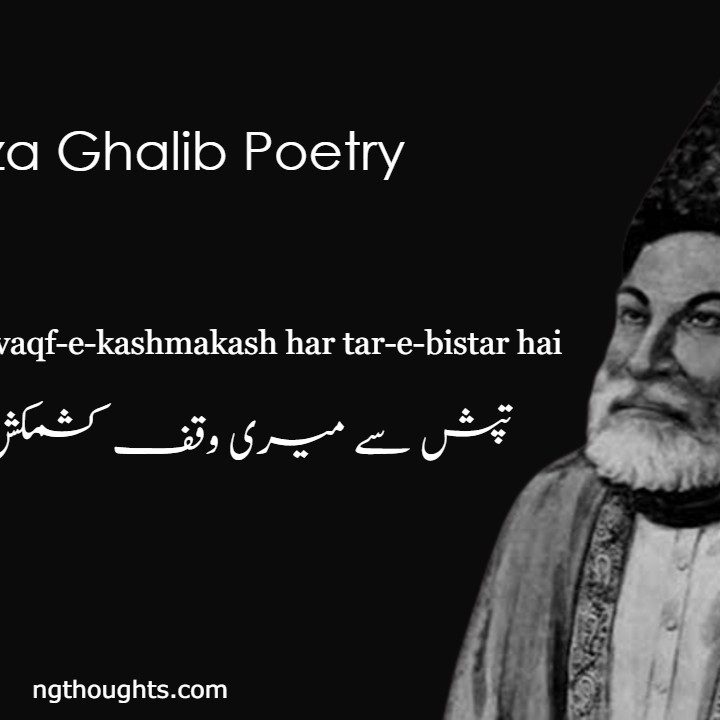 Tapish se meri vaqf-e-kashmakash har tar-e-bistar hai