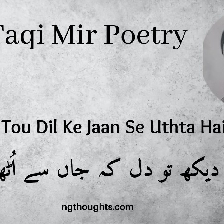 Dekh Tou Dil Ke Jaan Se Uthta Hai - Mir Taqi Mir Poetry
