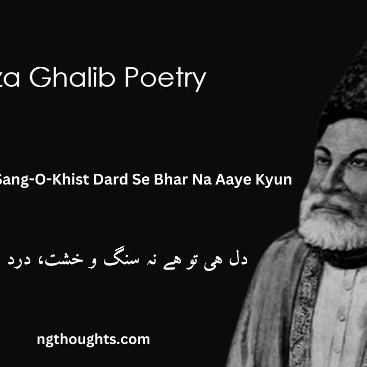 Dil Hi To Hai Na Sang-O-Khist Dard Se Bhar Na Aaye Kyun - Mirza Ghalib Poetry