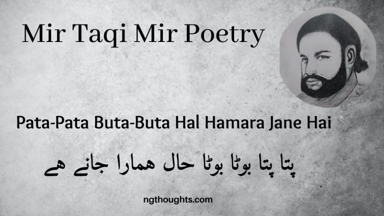 Pata-Pata Buta-Buta Hal Hamara Jane Hai – Mir Taqi Mir Poetry