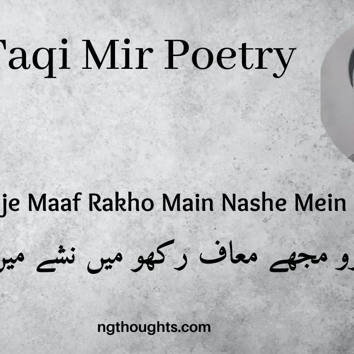 Yaaro Muje Maaf Rakho Main Nashe Mein Hun - Mir Taqi Mir Poetry